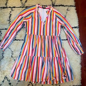 J crew multi - stripe dress